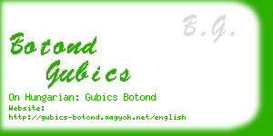 botond gubics business card